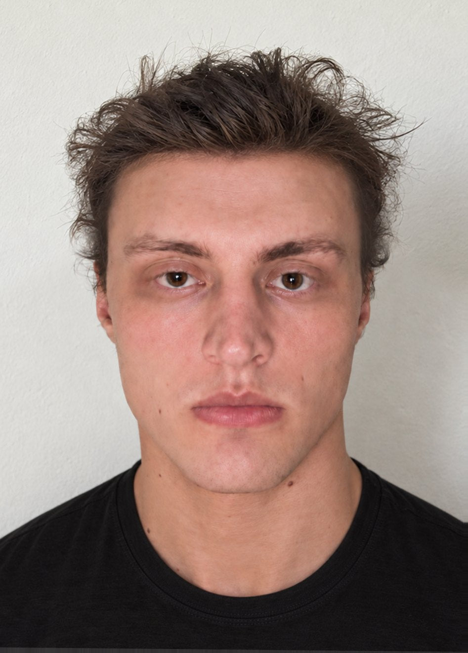 Before: his face without the 4-in-1 Defining Pen
