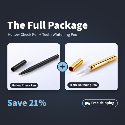 Full Package Bundle: StealthMaxx Hollow Cheek Pen and Teeth Whitening Pen together, save 21%, free shipping
